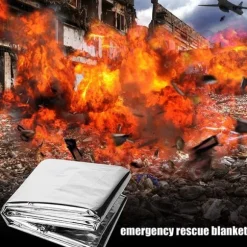 Nödfilt Värmefolie Vindtät & Lättvikt Överlevnadsfilt - Silver