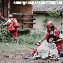 Nödfilt Värmefolie Vindtät & Lättvikt Överlevnadsfilt - Silver