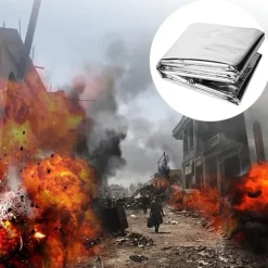 Nödfilt Värmefolie Vindtät & Lättvikt Överlevnadsfilt - Silver