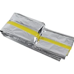 Nödtält Återanvändbart hopfällbart lätt PET-aluminiumfilm Termisk filt Överlevnadsskydd för vandring och camping