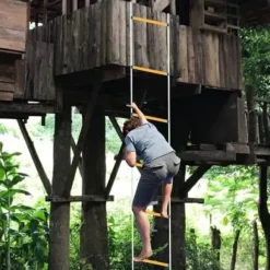 Nödutrymningsstege - Räddningsstege - 10 m Längd - 200 kg Maxbelastning - Halkskydd - För Balkong & Hem - Utomhusbruk