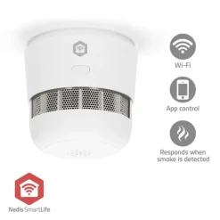 Nedis SmartLife Rökdetektor | Batteridriven | Givarlivscykel: 10 år | EN 14604 | Max. batteritid: 36 Månader | 85 dB | Vit | 1 st