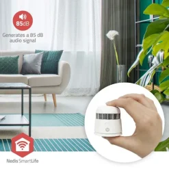 Nedis SmartLife Rökdetektor | Batteridriven | Givarlivscykel: 10 år | EN 14604 | Max. batteritid: 36 Månader | 85 dB | Vit | 1 st