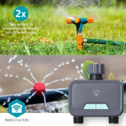 Nedis SmartLife Vattenkontroll | Bluetooth® | Batteridriven | IP54 | Maximalt vattentryck: 8 Bar | Android™ / IOS