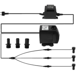 Nedsänkt Vattenpump, 1500 L/H Utsläpp, 3 LED Ringlampor,Pumpa lägg till LED-ring