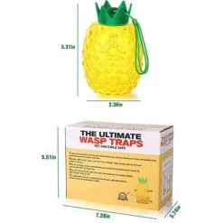 NoBzzz GETINGFÄLLA 2 stycken ÅTERANVÄNDBAR EFFEKTIV ANANAS