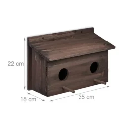 Nästlåda, Dubbel nästlåda, 22x35x18 cm, Brun