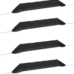 Nättunnlar 4 st svart stål och polyeten