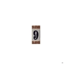 NUMMER MÅLAT 9 I KERAMISKT MATERIAL DEKORATION HEM TRÄDGÅRD