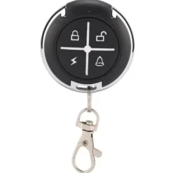 4-nyckel svart rund automatisk kopieringsgarageport trådlös fjärrkontroll (433MHZ)