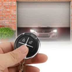 4-nyckel svart rund automatisk kopieringsgarageport trådlös fjärrkontroll (433MHZ)