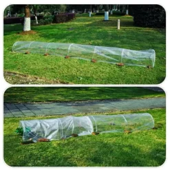 OBOSOE 3 Meter Lång Tunnelväxthus – Justerbart Odlingsskydd med Transparent PE för Växter