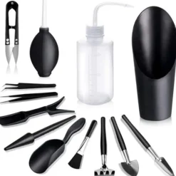 OBOSOE 13-delars Trädgårdsverktyg för Succulenter – Handtransplantationskit för Inomhusväxter och Bonsaier