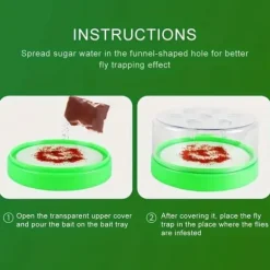 OBOSOE Effektiv Flugfälla – Återanvändbar Flugfångare för Hem, Trädgård & Restaurang