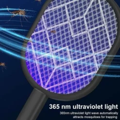 OBOSOE Electric Mosquito Racket, Fly Swatter Racket Uppladdningsbar Bug Zapper Racket Myggfälla ljus Uppladdningsbart myggfälla ljus