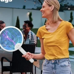 OBOSOE Elektrisk flugsmälla 2-i-1 – hopfällbar myggfälla & insektsdödare med lampa, USB-uppladdningsbar