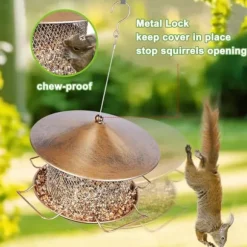 OBOSOE Fågelmatare Utomhus – Väderbeständig Hängande Metallmatare, Enkel att Fyll på och Rengöra