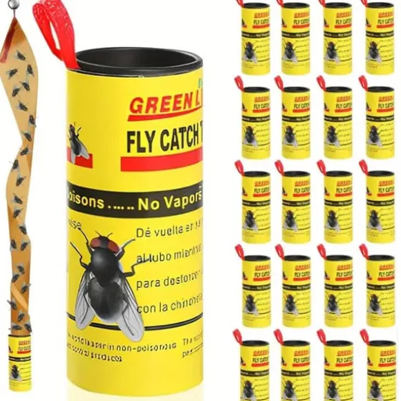 OBOSOE Flugfälla flugfångare flugpapper rulle 20-pack