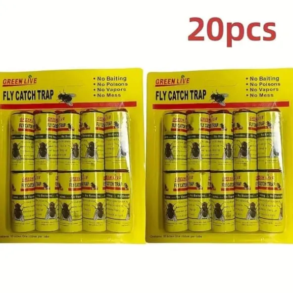 OBOSOE Flugfälla flugfångare flugpapper rulle 20-pack