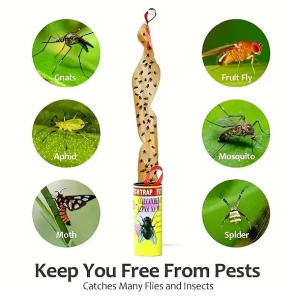 OBOSOE Flugfälla flugfångare flugpapper rulle 20-pack