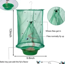 OBOSOE Flugfälla flugfångare 4-pack – återanvändbar, effektiv flugavvisare för utomhus och inomhus