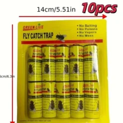 OBOSOE Flugfälla flugfångare flugpapper rulle 10-pack