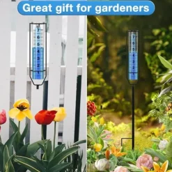 OBOSOE Frosttålig Regnmätare i Klar Plast – Perfekt för Trädgården