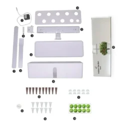 OBOSOE Hydroponisk Odlingssystem – Inomhus Trädgård med LED-växtljus & 16H Smart Timer