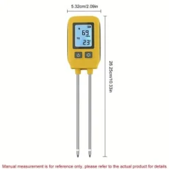 OBOSOE 4-i-1 Jordmätare – PH-mätare, NPK, Fuktighet och Temperatur med LCD Display för Trädgård, Växter och Växthus
