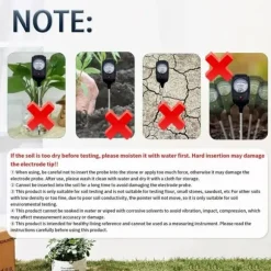 OBOSOE 3-i-1 Jordtestare – Mäter Fukt, Näring och pH i Jord | Trädgård, Gräsmatta, Inomhusväxter | Batterifri