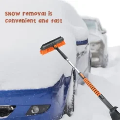 OBOSOE 5-i-1 Snöborste för Bil – Iskrapa med Borste för Bil, Skonsam för Lack, Perfekt för SUV, Lastbil och Vindruta