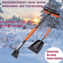 OBOSOE 5-i-1 Snöborste för Bil – Iskrapa med Borste för Bil, Skonsam för Lack, Perfekt för SUV, Lastbil och Vindruta