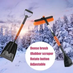 OBOSOE 5-i-1 Snöborste för Bil – Iskrapa med Borste för Bil, Skonsam för Lack, Perfekt för SUV, Lastbil och Vindruta