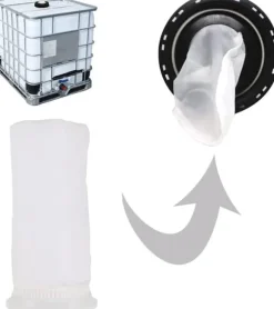 OBOSOE IBC-tanklock med nylonfilter 165mm | Vattentankslock med tvättbart filter | För regnvattentankar & vattenlagring