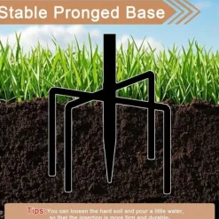 OBOSOE Liten Metall Birdbath för Utomhus, 25 cm Skål med Ställning – Rustfri Fågelbad för Trädgård, Gräsmatta, Patio – 1,5 Liter Kapacitet