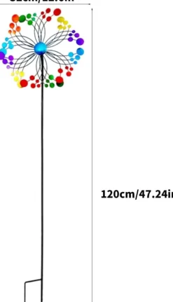 OBOSOE Metall Vindspel – 3D Kinetic Roterande Vindsnurra för Trädgård, Balkong & Uteplats, Batterifri