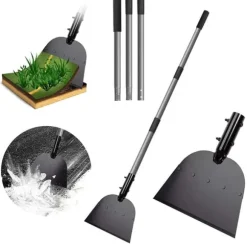 OBOSOE Multifunktionell Snöskyffel, Iskrapa och Ogrässpade – Effektiv Skyffel för Borttagning av Snö, Is och Ogräs