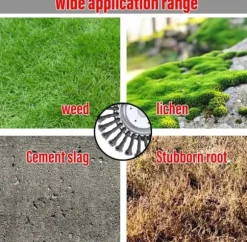 OBOSOE Ogräsborste för Grästrimmer – Universalt Trimmerhuvud för Effektiv Rengöring