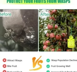 OBOSOE 2-pack Flugfälla / Getingfälla Utomhus – Återanvändbar fluginfångare med Bete för Getingar, Flugor & Fruktflugor