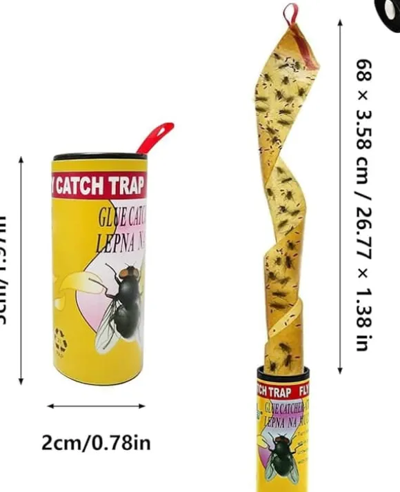 OBOSOE 20-pack Flugfälla flugfångare flugpapper rulle