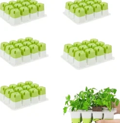 OBOSOE 5-pack Fröstartare Silikon, Plantbrätten med Pop-Out Celler 60 st, Inomhus Odling