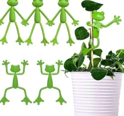 OBOSOE 5-pack Groda Växtstöd, Söt Grodväxtställ Krukhållare för Inomhus & Utomhus Dekoration