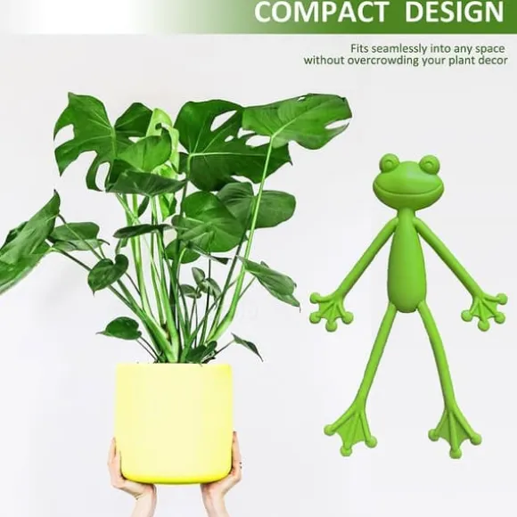 OBOSOE 5-pack Groda Växtstöd, Söt Grodväxtställ Krukhållare för Inomhus & Utomhus Dekoration