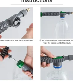OBOSOE 2-Pack Handhållen Tryckspruta för Trädgård – Manuell Pumpspruta med Justerbart Munstycke för Hem, Gräsmatta och Utomhusbevattning