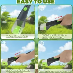 OBOSOE 2-Pack Insektsfångare & Spindelfångare – Fälla för Att Fånga och Observera Insekter, Getingar, Fjärilar & Spindlar