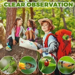 OBOSOE 2-Pack Insektsfångare & Spindelfångare – Fälla för Att Fånga och Observera Insekter, Getingar, Fjärilar & Spindlar