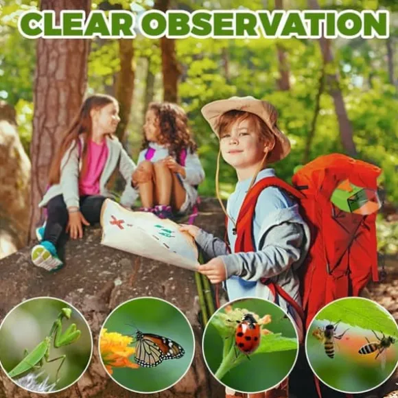 OBOSOE 2-Pack Insektsfångare & Spindelfångare – Fälla för Att Fånga och Observera Insekter, Getingar, Fjärilar & Spindlar