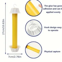 OBOSOE 4-pack Klibbiga Flugfälla flugfångare för Inomhus & Utomhus – Självhäftande Fällor mot Flugor & Mygg