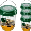 OBOSOE 4-Pack Solcellsdrivna Insektfällor – Utomhus Hängande Geting- och Flygfällor