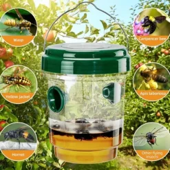 OBOSOE 4-Pack Solcellsdrivna Insektfällor – Utomhus Hängande Geting- och Flygfällor